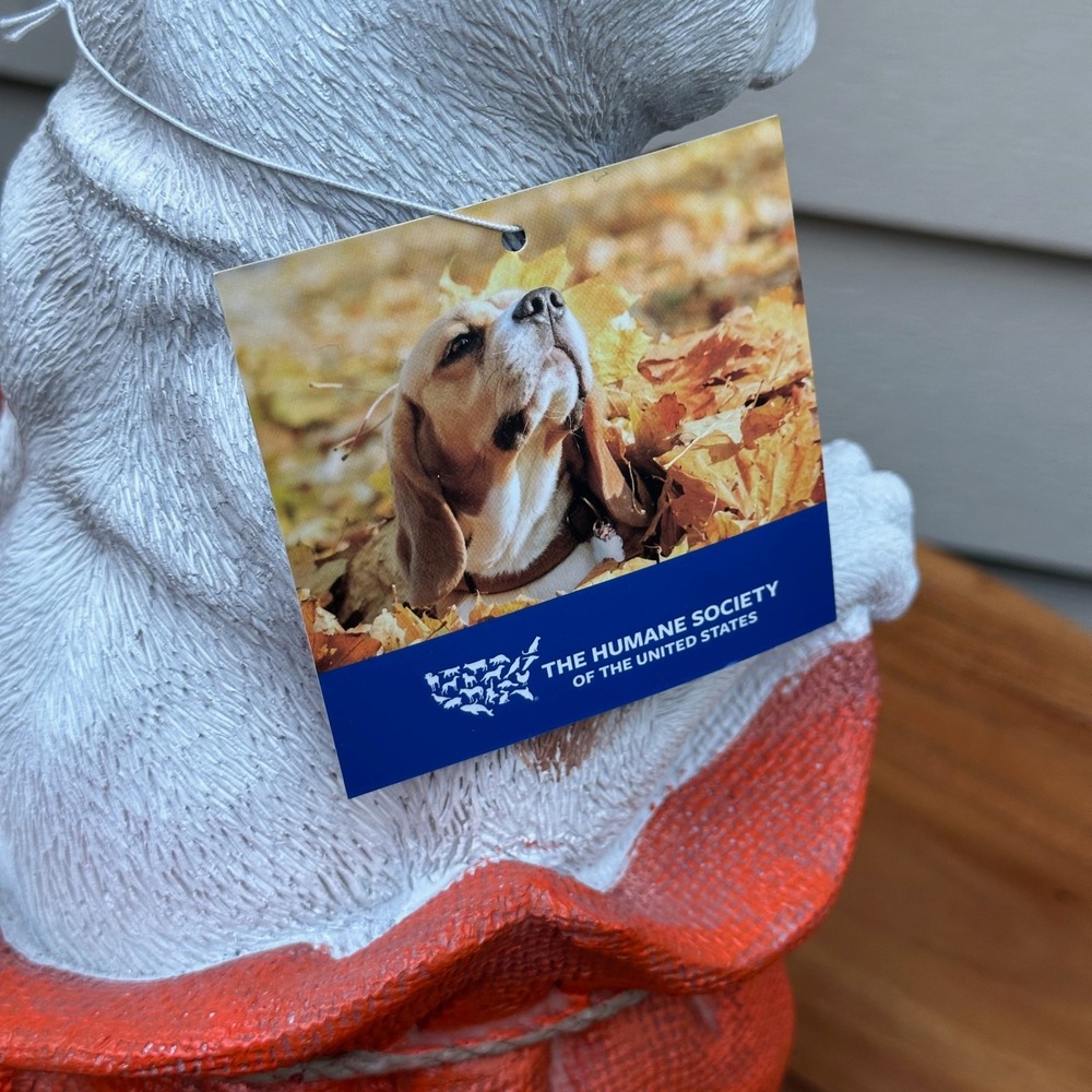 Humane Society French Bulldog Halloween Trick or Treat Sack Figurine 14in White - Picture 9 of 14
